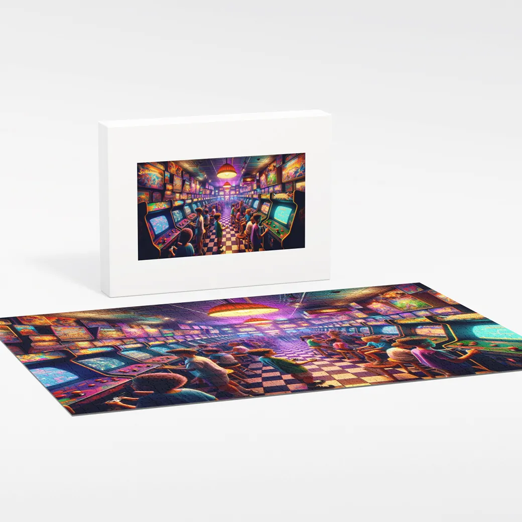 Retro Arcade Games Parlor - Jigsaw Puzzle 1000 Pieces - Image 3