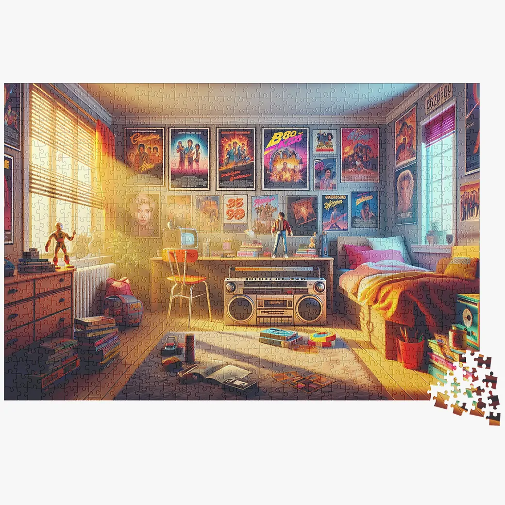 Retro Room From the 80s - Jigsaw Puzzle 1000 Pieces - Image 2