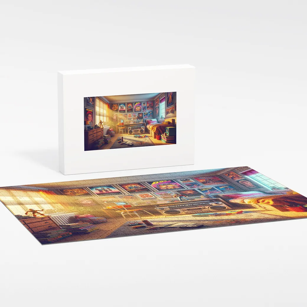 Retro Room From the 80s - Jigsaw Puzzle 1000 Pieces - Image 3