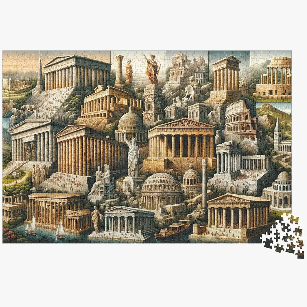 Collage Of Historical Monuments - Jigsaw Puzzle 1000 Pieces - Image 2