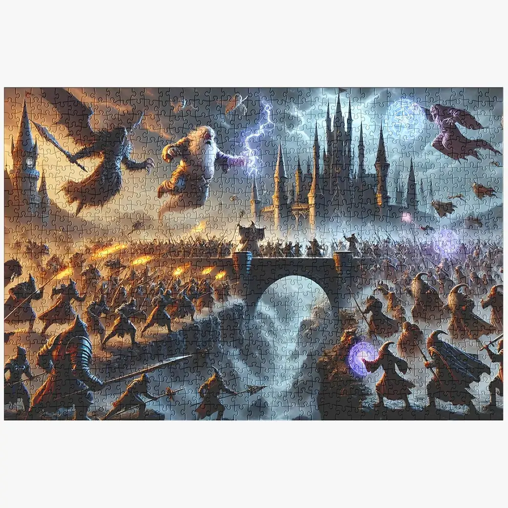 Battle Of Wizards - 1000 Piece Jigsaw Puzzle For Adults