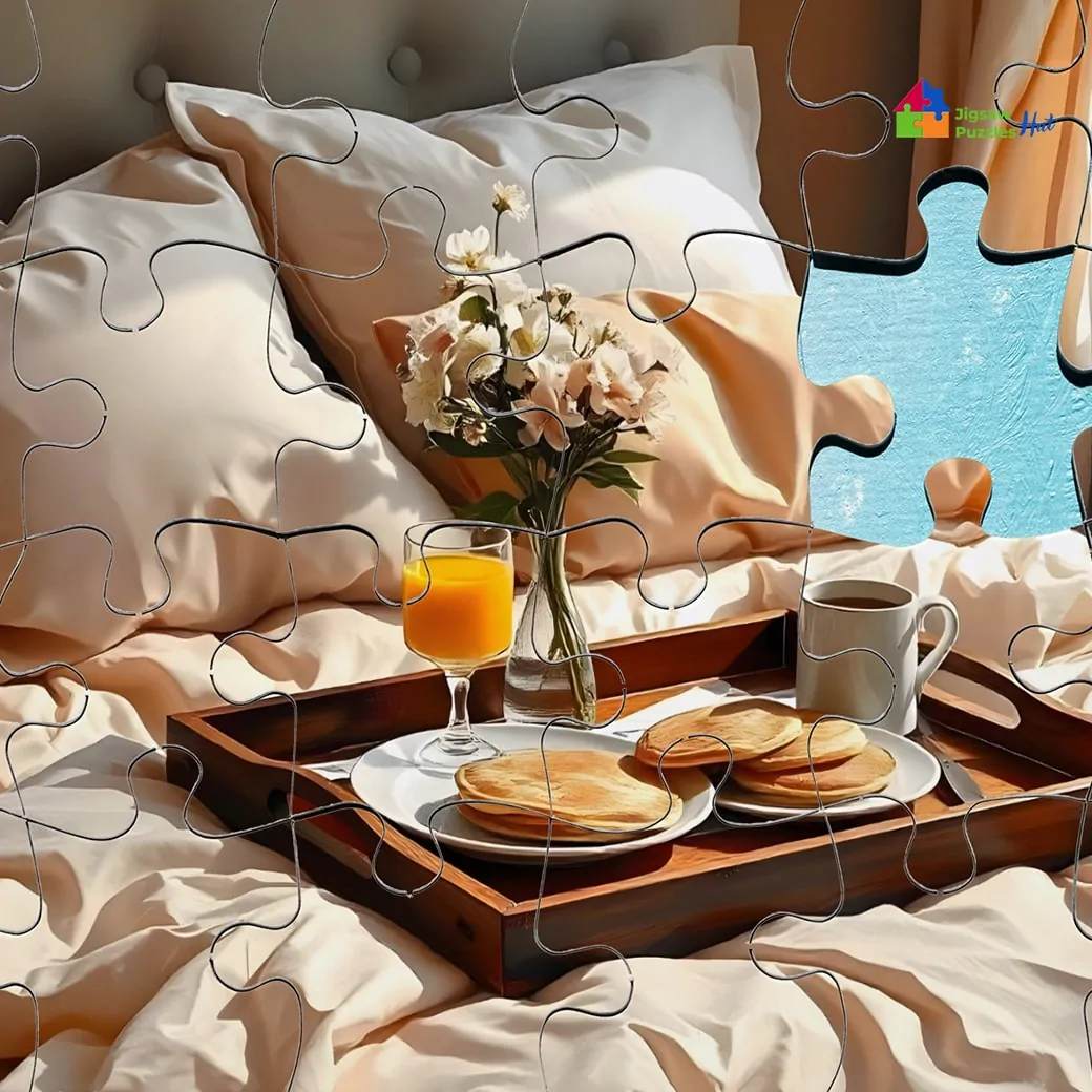 Breakfast In Bed Jigsaw Puzzle - 1000 Piece Jigsaw Puzzle For Adults, Daily Life Puzzle