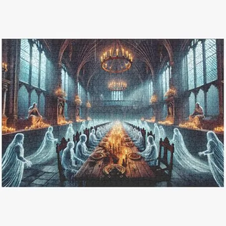 Ghostly Dinner Halloween Puzzle – 1000 Piece Jigsaw Puzzle For Adults