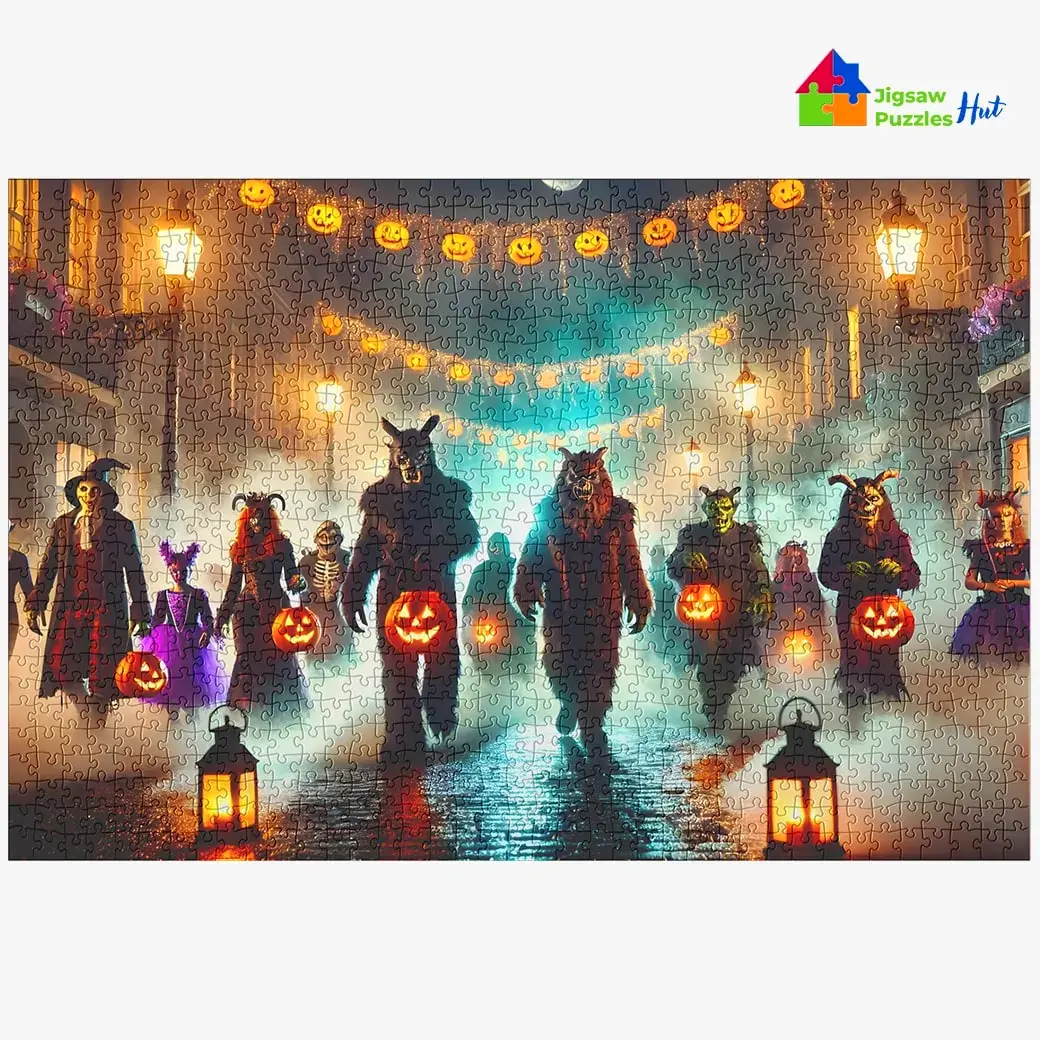 Halloween Puzzle - Monster Parade - 1000 Piece Puzzle For Adults