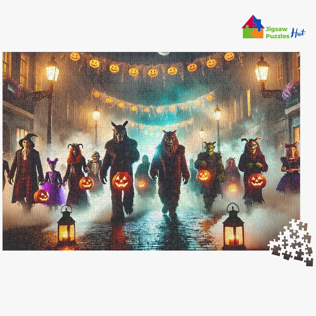 Halloween Puzzle - Monster Parade - 1000 Piece Puzzle For Adults