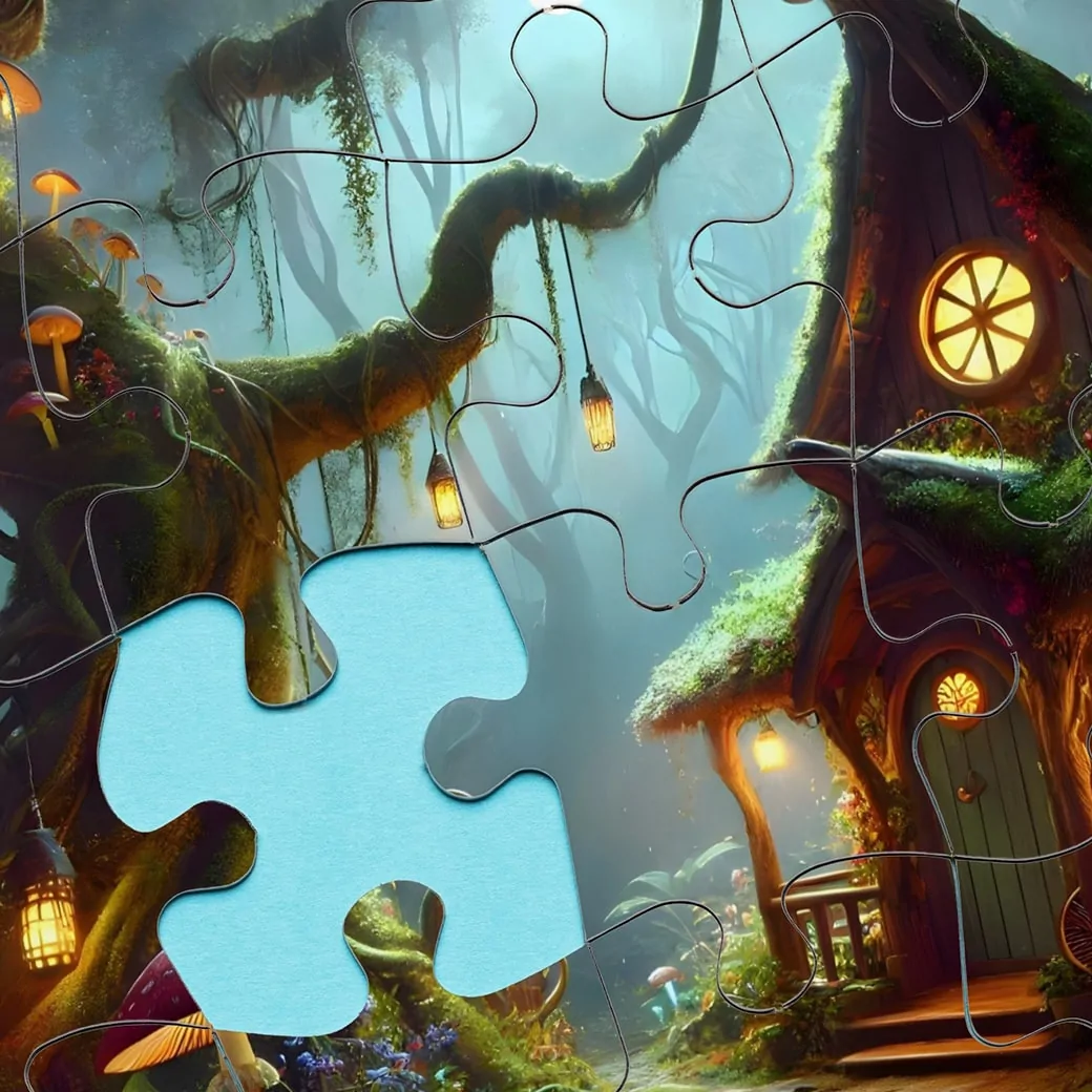 Witch's Cottage In Magical Forest - 1000 Piece Puzzle For Adults