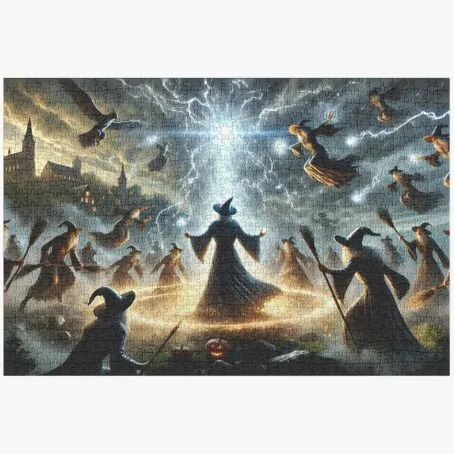Wizard vs The Witches Jigsaw Puzzle - 1000 Piece Puzzle For Adults