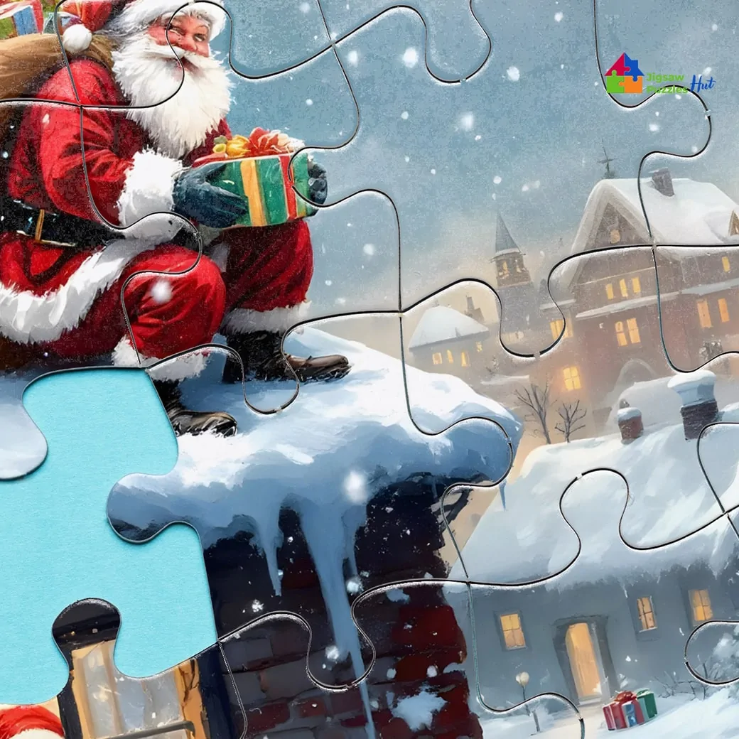 Santa Caught In Action Jigsaw Puzzle - 1000 Piece Christmas Puzzle For Adults