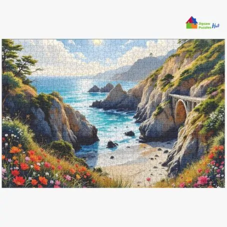 Summer At California Coastal Riff Jigsaw Puzzle - 1000 Piece Puzzle For Adults