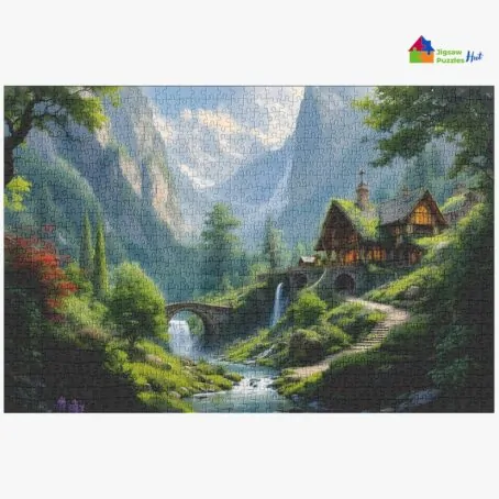 Cottage In Elf's Village Jigsaw Puzzle - 1000 Piece Jigsaw Puzzle For Adults