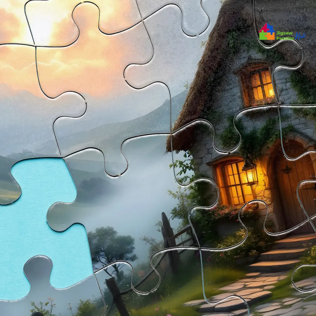 Cottage In The Mist Jigsaw Puzzle - 1000 Piece Jigsaw Puzzle For Adults