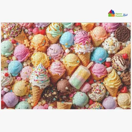 Ice Cream Collage Jigsaw Puzzle - 1000 Piece Jigsaw Puzzle For Adults