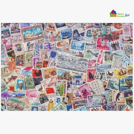 Postal Stamps Collage Jigsaw Puzzle - 1000 Piece Jigsaw Puzzle For Adults