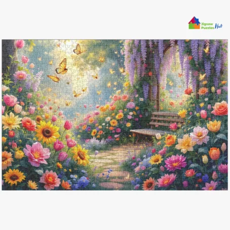The Whispering Bloom Garden Jigsaw Puzzle - 1000 Piece Jigsaw Puzzle For Adults