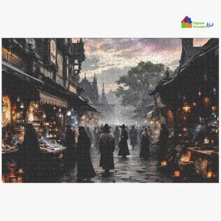 Wizards Market Jigsaw Puzzle - 1000 Piece Jigsaw Puzzle For Adults
