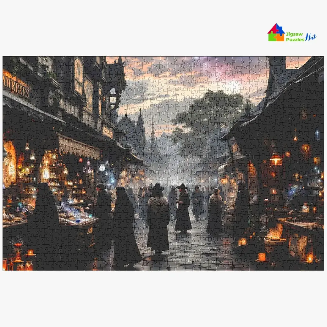 Wizards Market Jigsaw Puzzle - 1000 Piece Jigsaw Puzzle For Adults