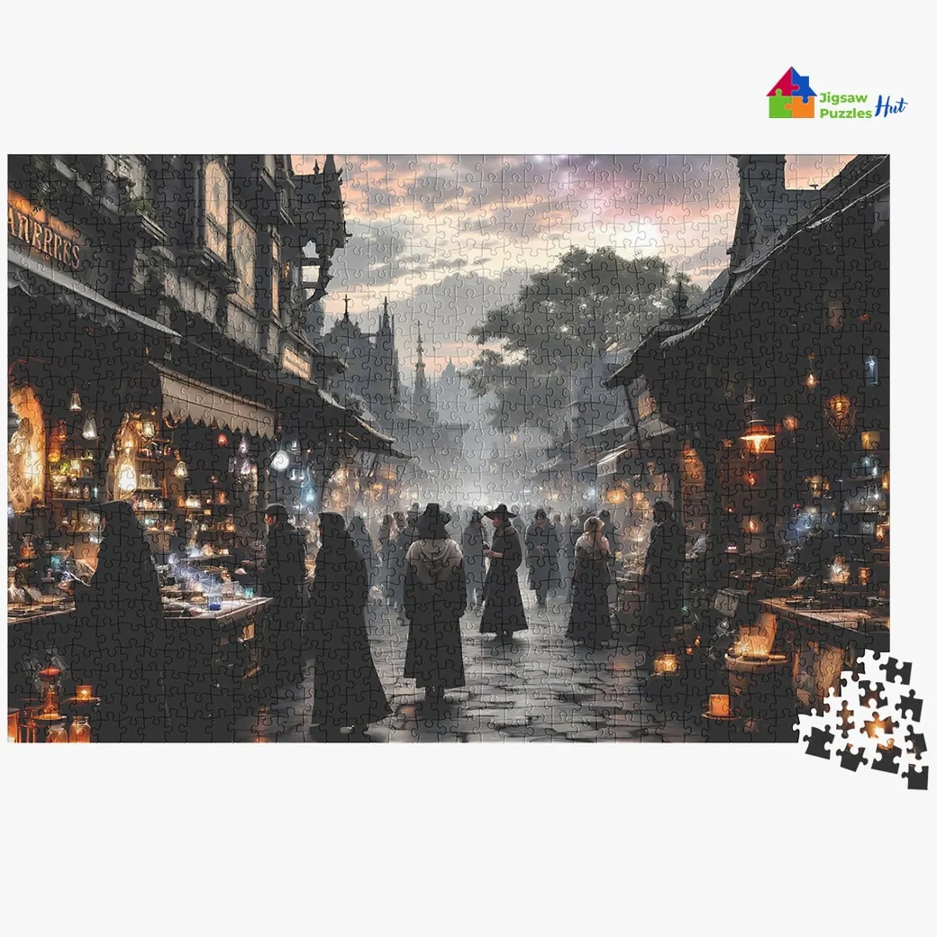 Wizards Market Jigsaw Puzzle - 1000 Piece Jigsaw Puzzle For Adults