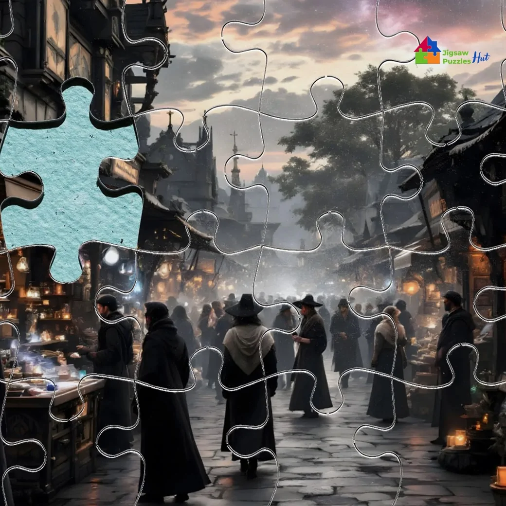 Wizards Market Jigsaw Puzzle - 1000 Piece Jigsaw Puzzle For Adults