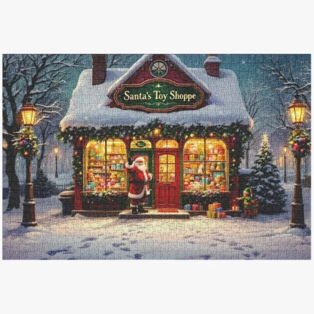 Santa's Toys Shop – 1000 Piece Christmas Jigsaw Puzzle For Adults