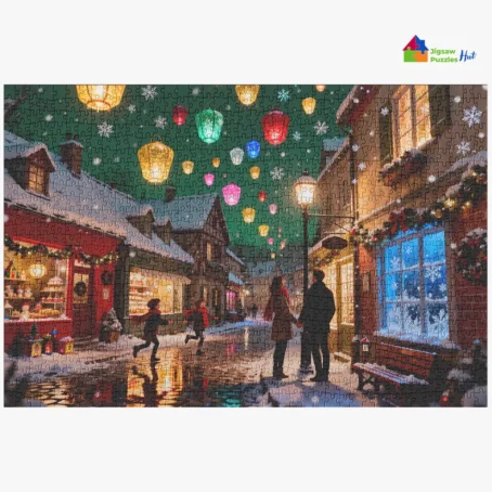 Winter Lantern Festival – 1000 Piece Christmas Jigsaw Puzzle For Adults