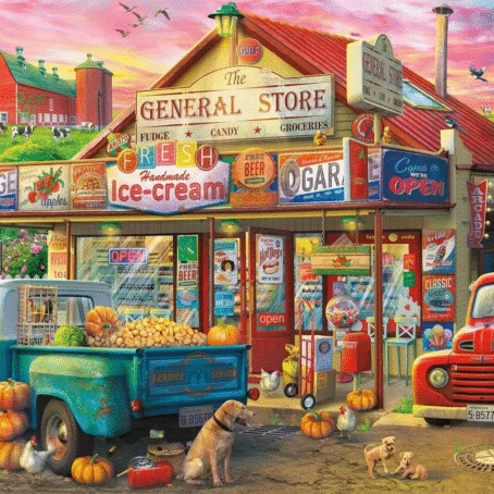 Country Side Store - 500 Piece Jigsaw Puzzle for Adults